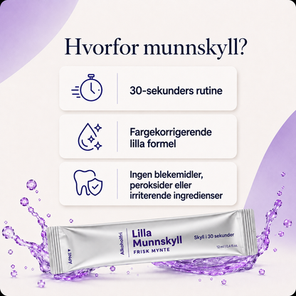 Fargekorrigerende munnskyll